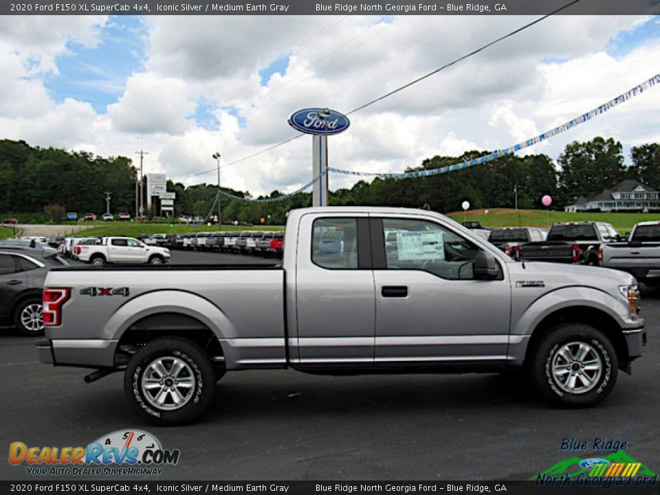 2020 Ford F150 XL SuperCab 4x4 Iconic Silver / Medium Earth Gray Photo #6