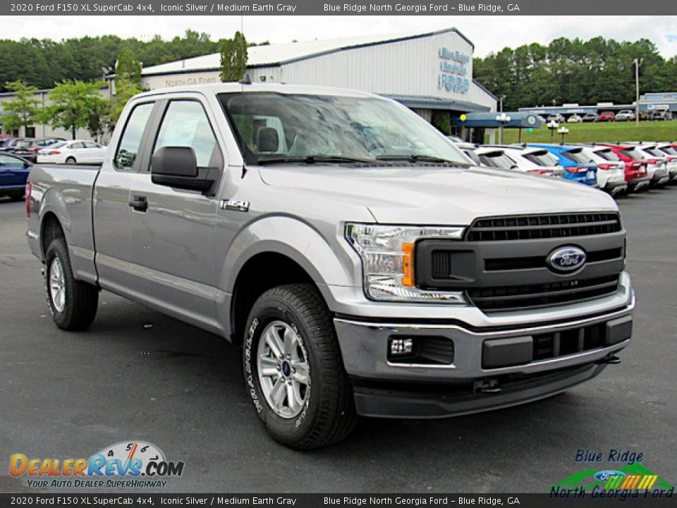 2020 Ford F150 XL SuperCab 4x4 Iconic Silver / Medium Earth Gray Photo #7