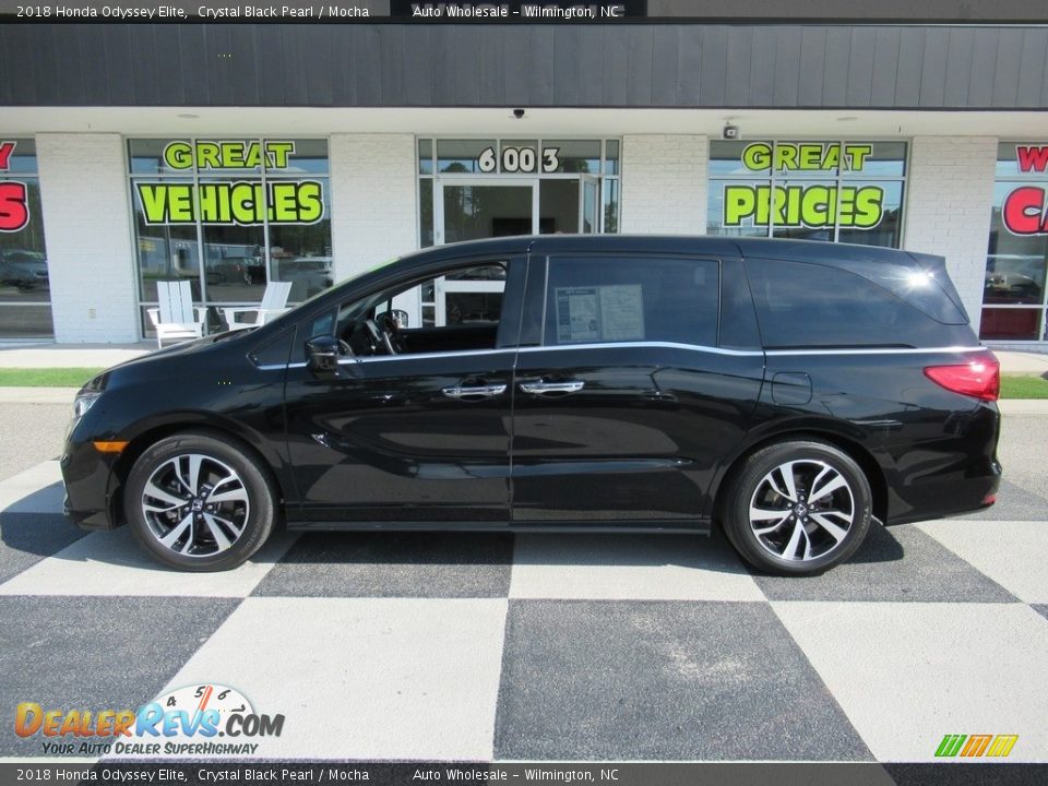 2018 Honda Odyssey Elite Crystal Black Pearl / Mocha Photo #1