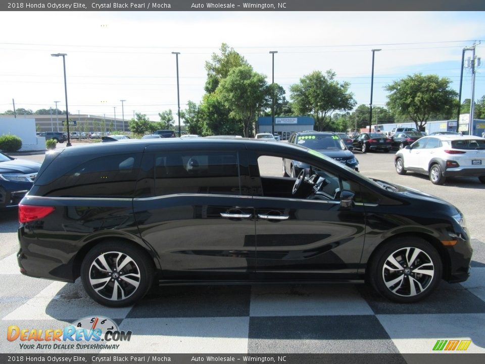 2018 Honda Odyssey Elite Crystal Black Pearl / Mocha Photo #3