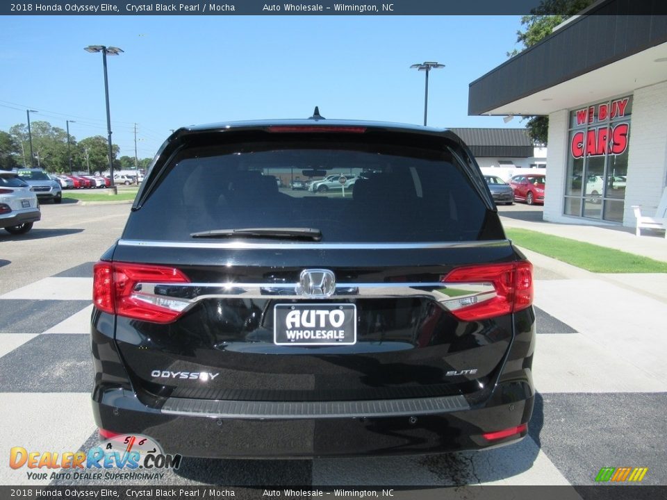 2018 Honda Odyssey Elite Crystal Black Pearl / Mocha Photo #4