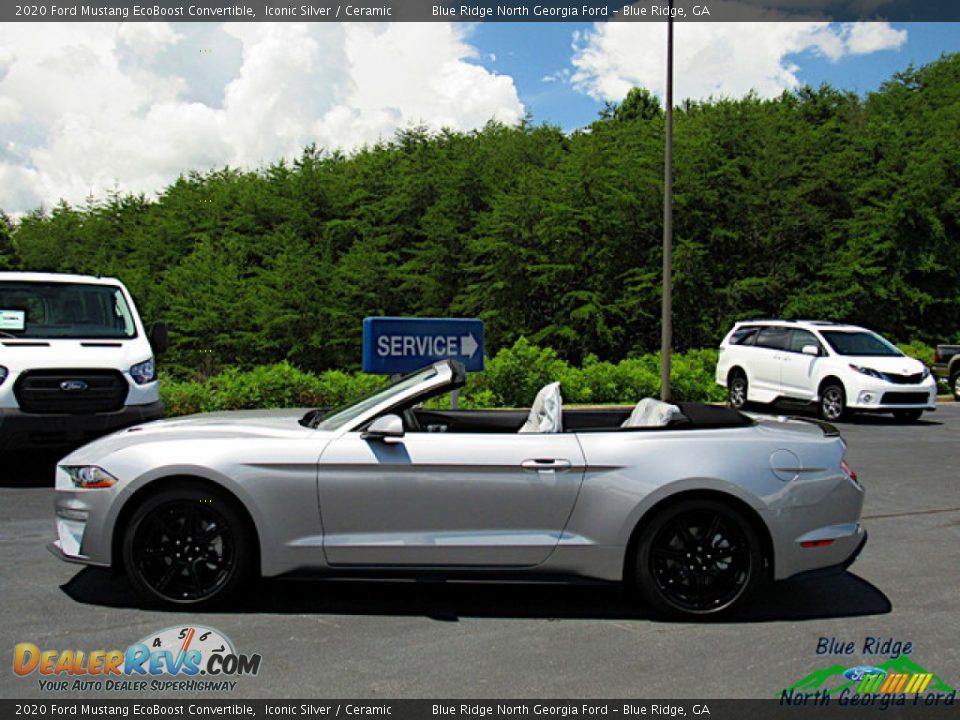 2020 Ford Mustang EcoBoost Convertible Iconic Silver / Ceramic Photo #2