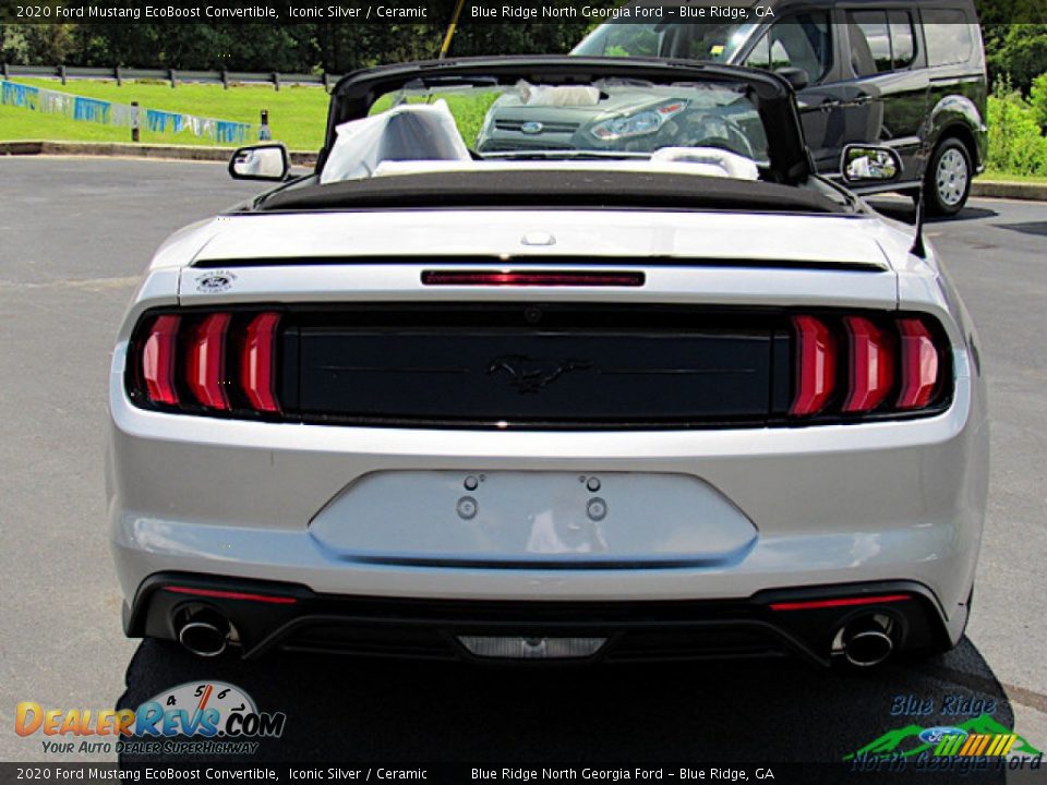 2020 Ford Mustang EcoBoost Convertible Iconic Silver / Ceramic Photo #4