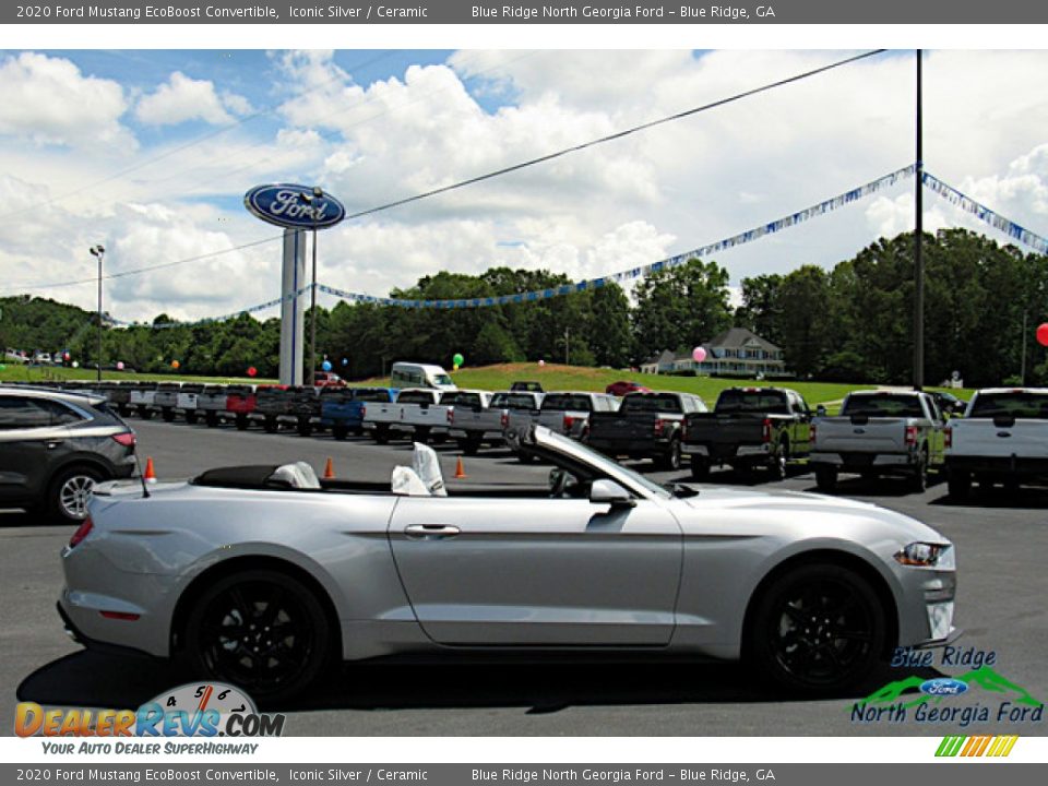 2020 Ford Mustang EcoBoost Convertible Iconic Silver / Ceramic Photo #6