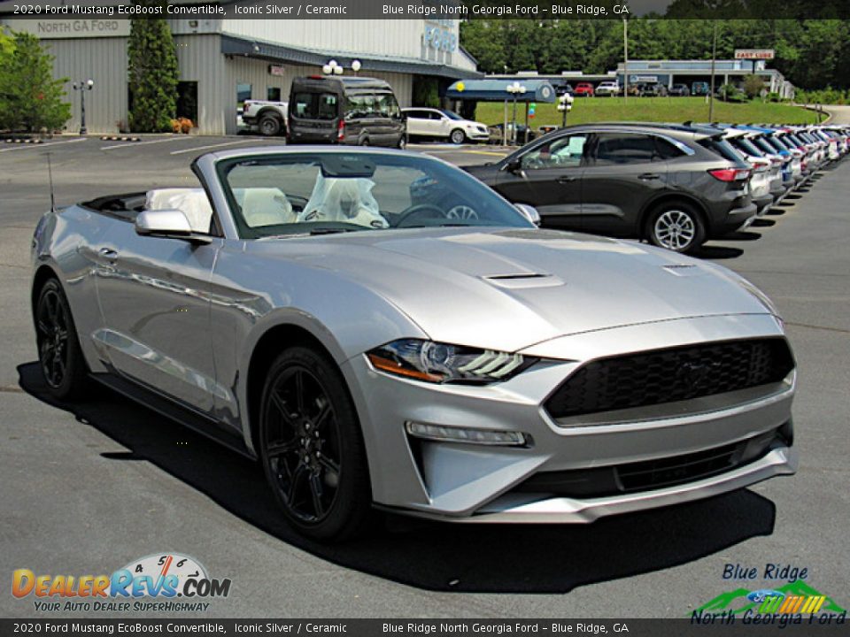 2020 Ford Mustang EcoBoost Convertible Iconic Silver / Ceramic Photo #7