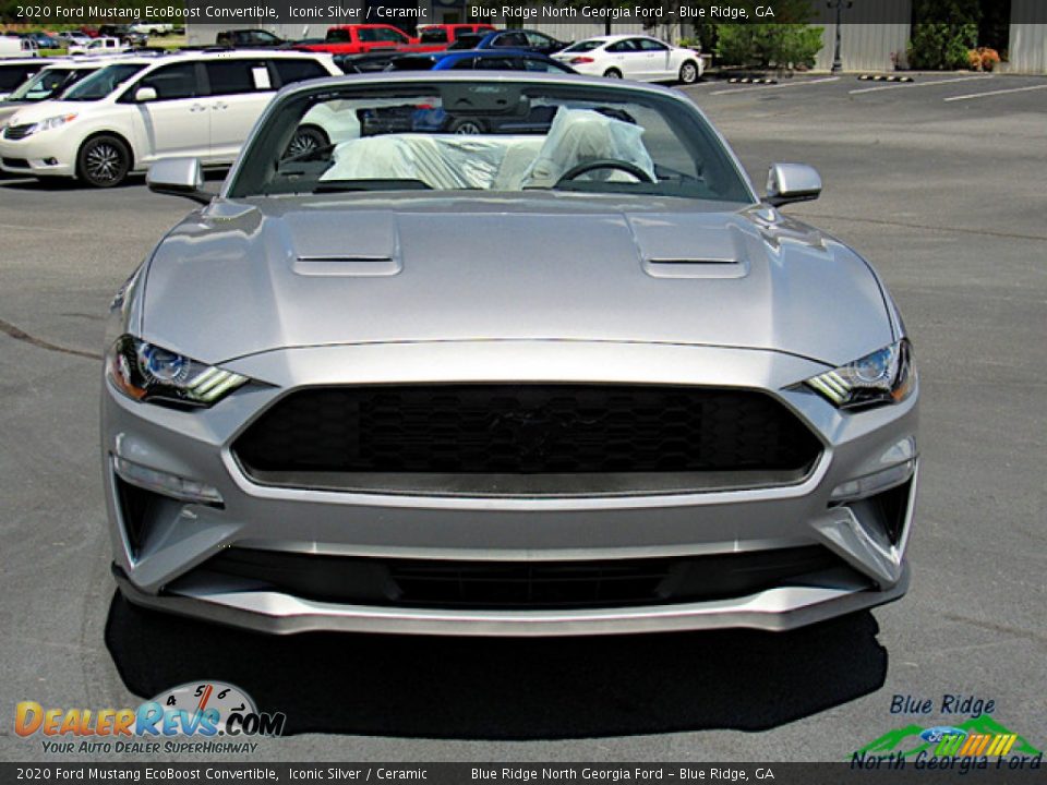 2020 Ford Mustang EcoBoost Convertible Iconic Silver / Ceramic Photo #8