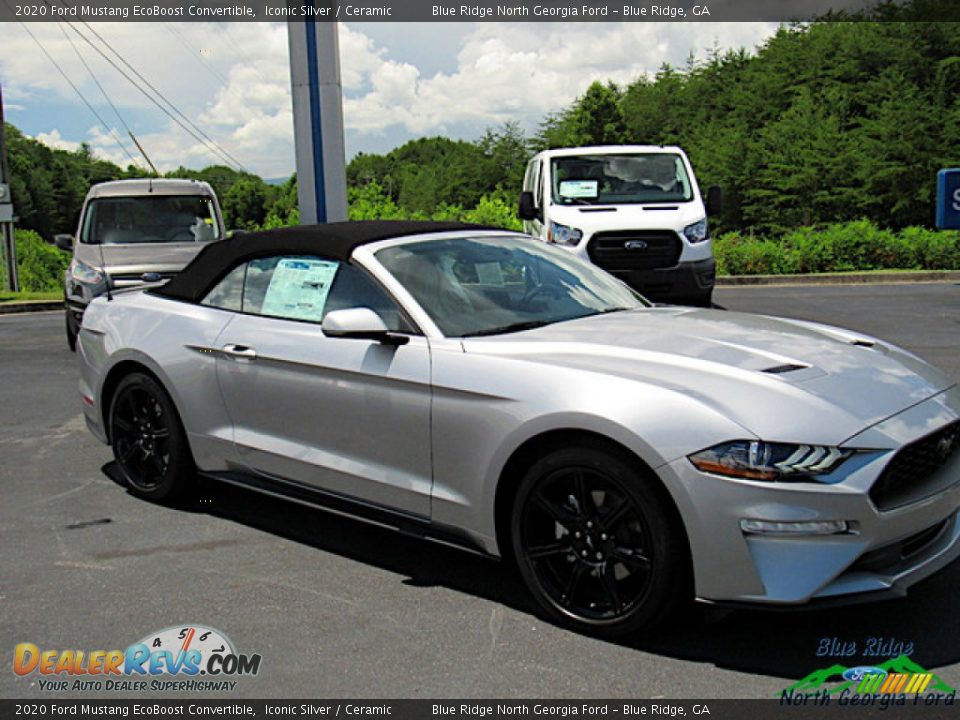 2020 Ford Mustang EcoBoost Convertible Iconic Silver / Ceramic Photo #19