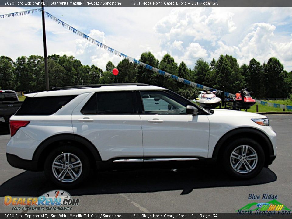 2020 Ford Explorer XLT Star White Metallic Tri-Coat / Sandstone Photo #6