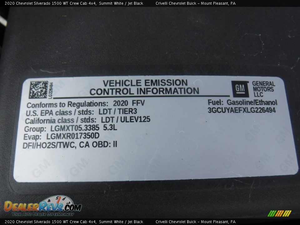 2020 Chevrolet Silverado 1500 WT Crew Cab 4x4 Summit White / Jet Black Photo #16