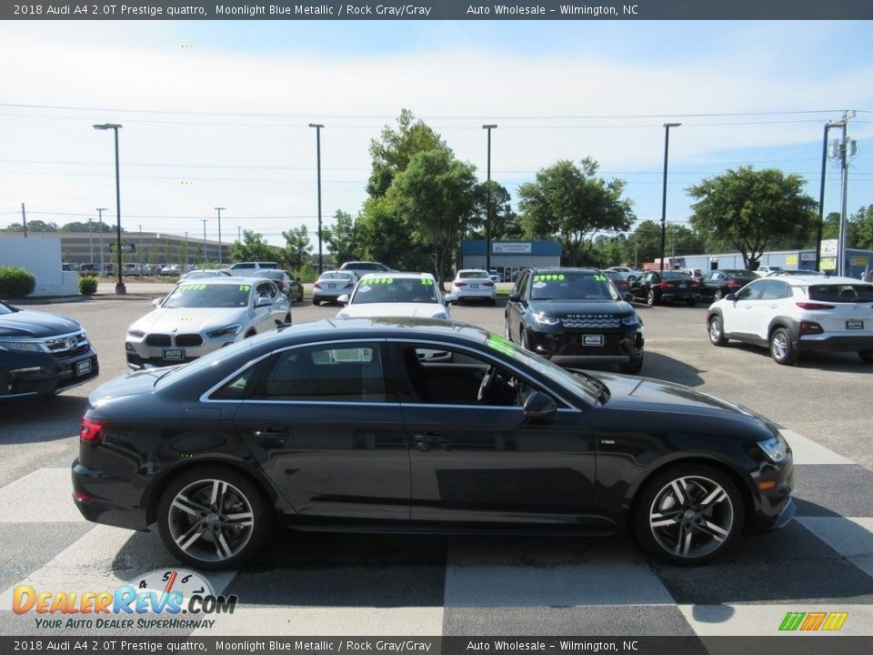 2018 Audi A4 2.0T Prestige quattro Moonlight Blue Metallic / Rock Gray/Gray Photo #3