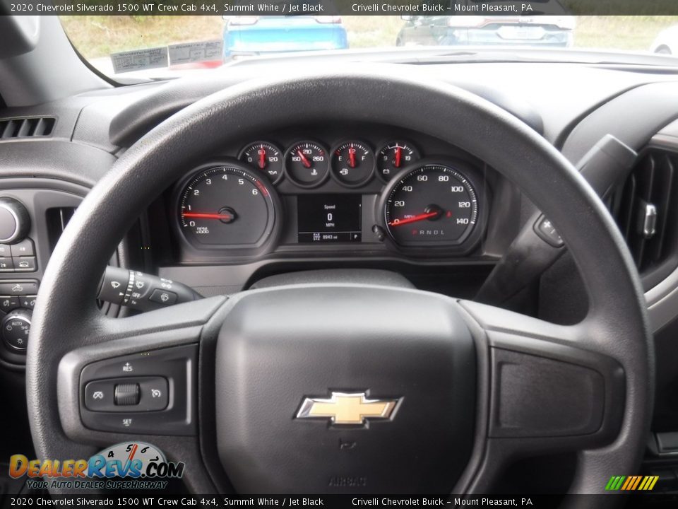 2020 Chevrolet Silverado 1500 WT Crew Cab 4x4 Summit White / Jet Black Photo #26