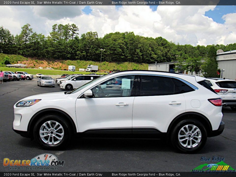 2020 Ford Escape SE Star White Metallic Tri-Coat / Dark Earth Gray Photo #2