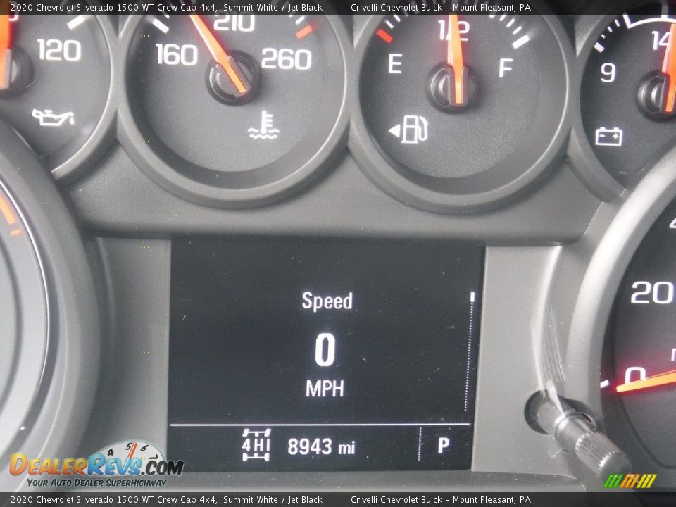 2020 Chevrolet Silverado 1500 WT Crew Cab 4x4 Summit White / Jet Black Photo #33