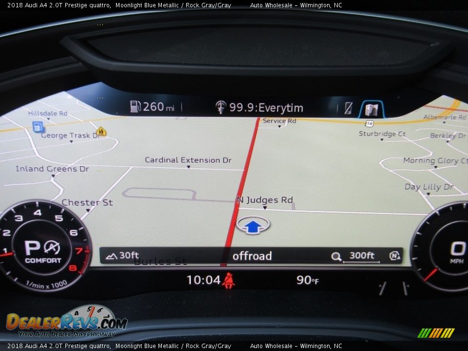 2018 Audi A4 2.0T Prestige quattro Moonlight Blue Metallic / Rock Gray/Gray Photo #15