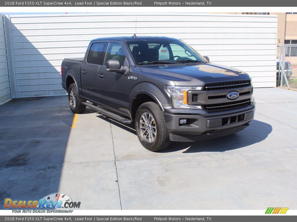 2018 Ford F150 XLT SuperCrew 4x4 Lead Foot / Special Edition Black/Red Photo #2