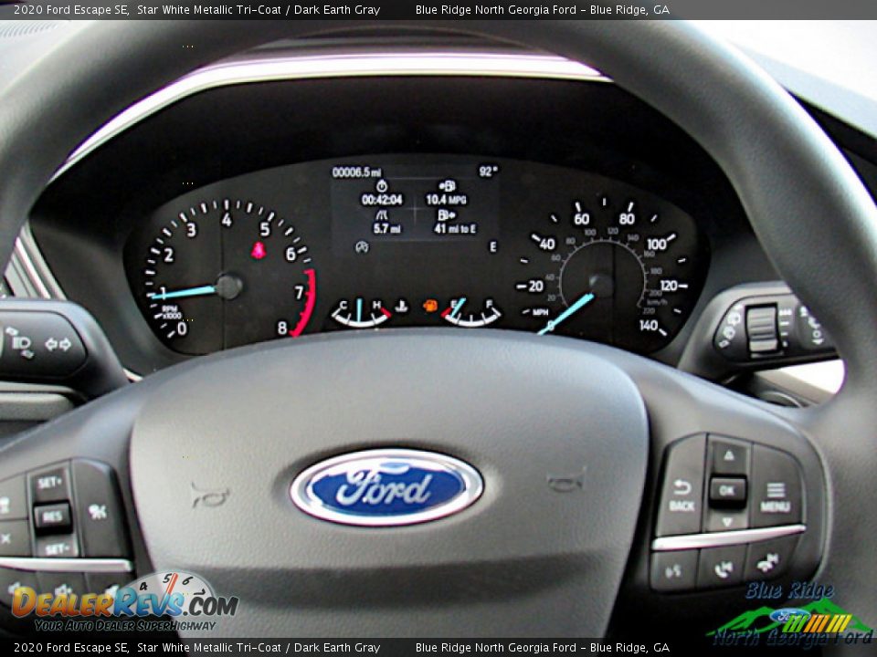 2020 Ford Escape SE Star White Metallic Tri-Coat / Dark Earth Gray Photo #13