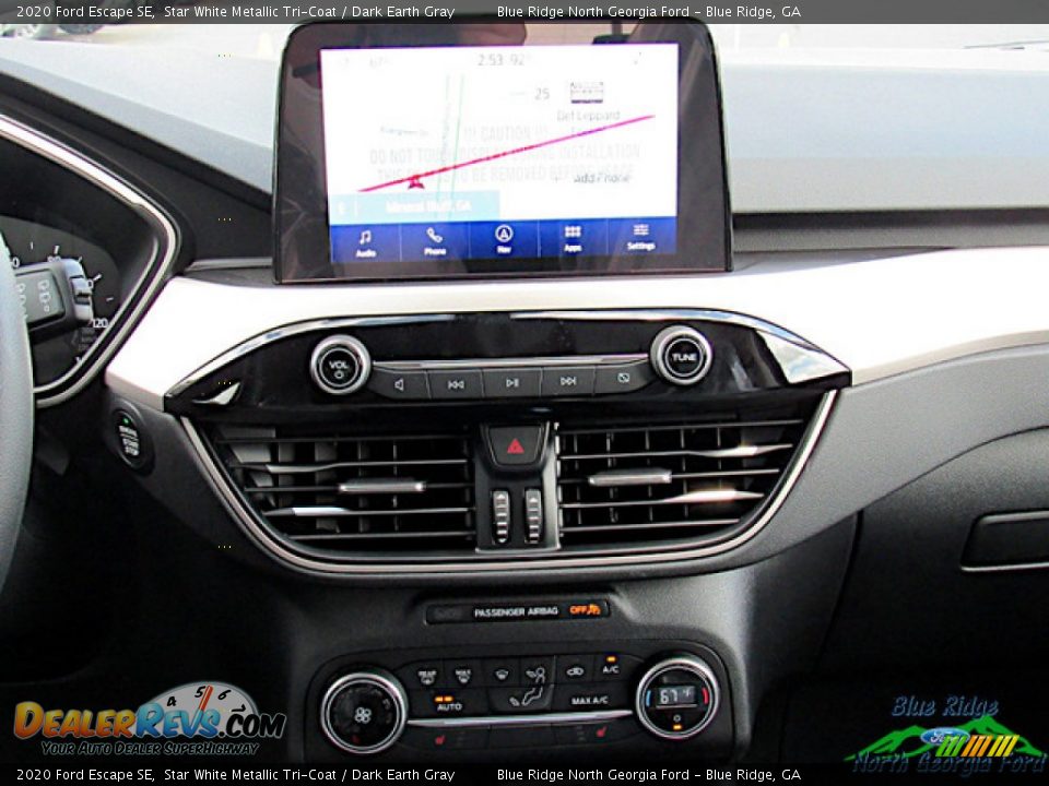 2020 Ford Escape SE Star White Metallic Tri-Coat / Dark Earth Gray Photo #14