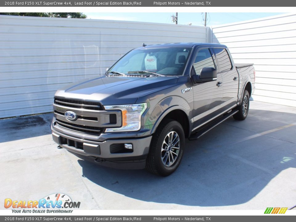 2018 Ford F150 XLT SuperCrew 4x4 Lead Foot / Special Edition Black/Red Photo #4