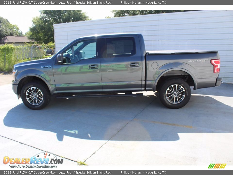 2018 Ford F150 XLT SuperCrew 4x4 Lead Foot / Special Edition Black/Red Photo #7