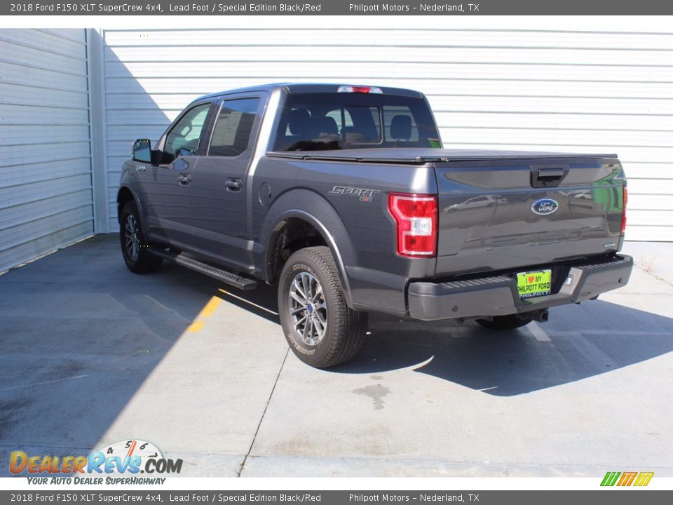 2018 Ford F150 XLT SuperCrew 4x4 Lead Foot / Special Edition Black/Red Photo #8