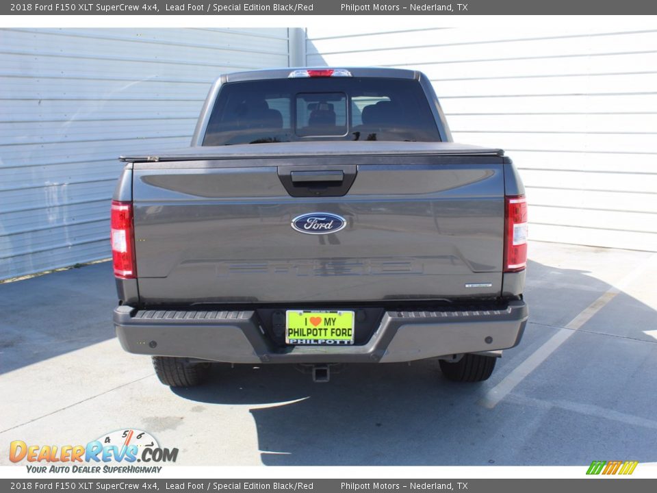 2018 Ford F150 XLT SuperCrew 4x4 Lead Foot / Special Edition Black/Red Photo #9