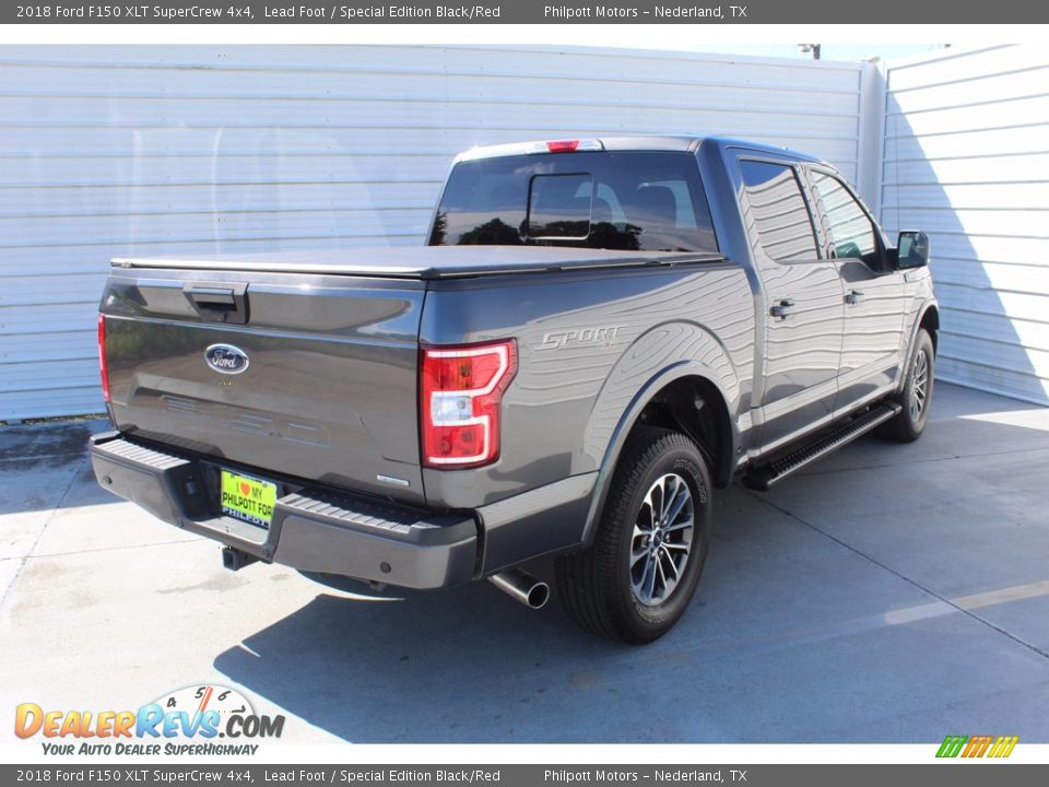 2018 Ford F150 XLT SuperCrew 4x4 Lead Foot / Special Edition Black/Red Photo #10