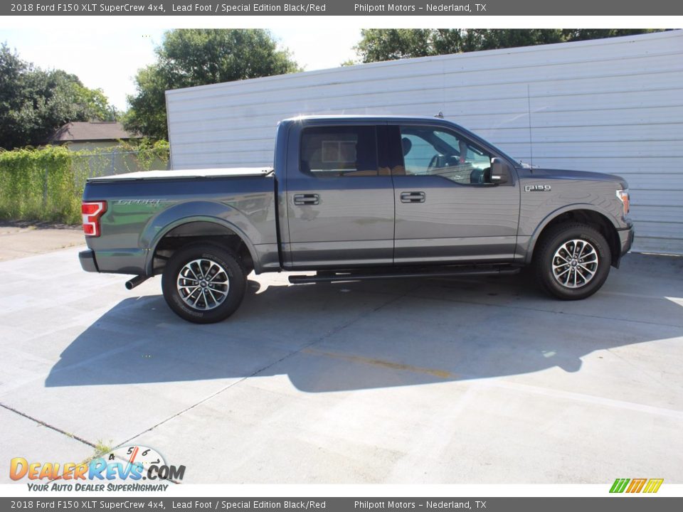 2018 Ford F150 XLT SuperCrew 4x4 Lead Foot / Special Edition Black/Red Photo #13