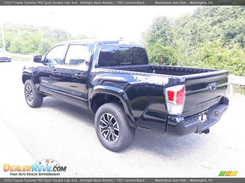 2020 Toyota Tacoma TRD Sport Double Cab 4x4 Midnight Black Metallic / TRD Cement/Black Photo #2