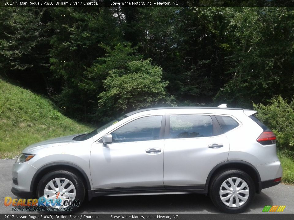 2017 Nissan Rogue S AWD Brilliant Silver / Charcoal Photo #1