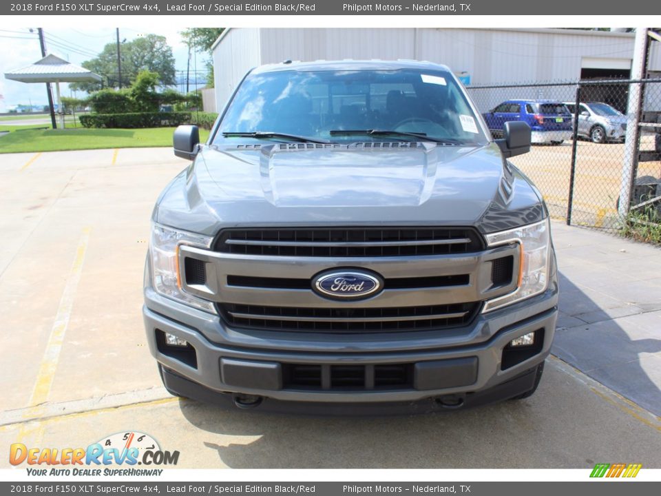 2018 Ford F150 XLT SuperCrew 4x4 Lead Foot / Special Edition Black/Red Photo #3