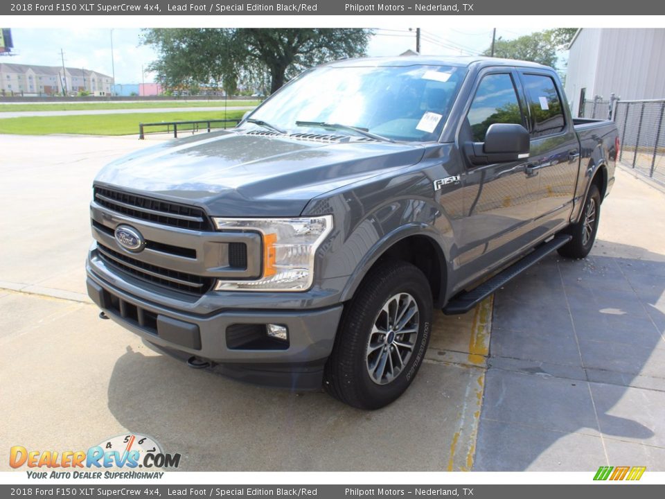 2018 Ford F150 XLT SuperCrew 4x4 Lead Foot / Special Edition Black/Red Photo #4
