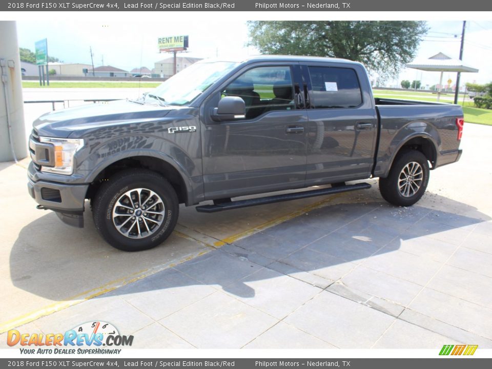 2018 Ford F150 XLT SuperCrew 4x4 Lead Foot / Special Edition Black/Red Photo #7