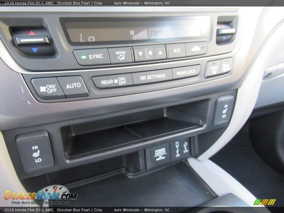 2018 Honda Pilot EX-L AWD Obsidian Blue Pearl / Gray Photo #18