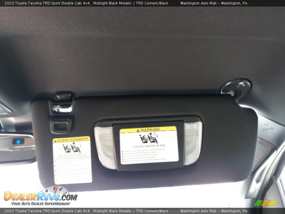 2020 Toyota Tacoma TRD Sport Double Cab 4x4 Midnight Black Metallic / TRD Cement/Black Photo #17