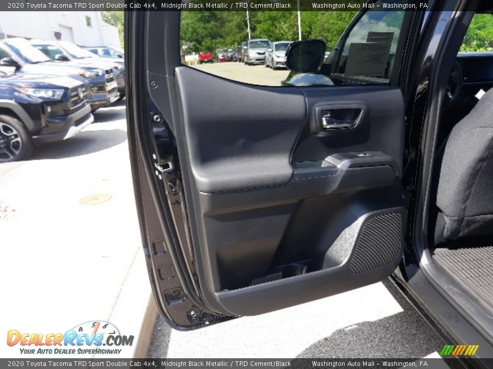 2020 Toyota Tacoma TRD Sport Double Cab 4x4 Midnight Black Metallic / TRD Cement/Black Photo #23