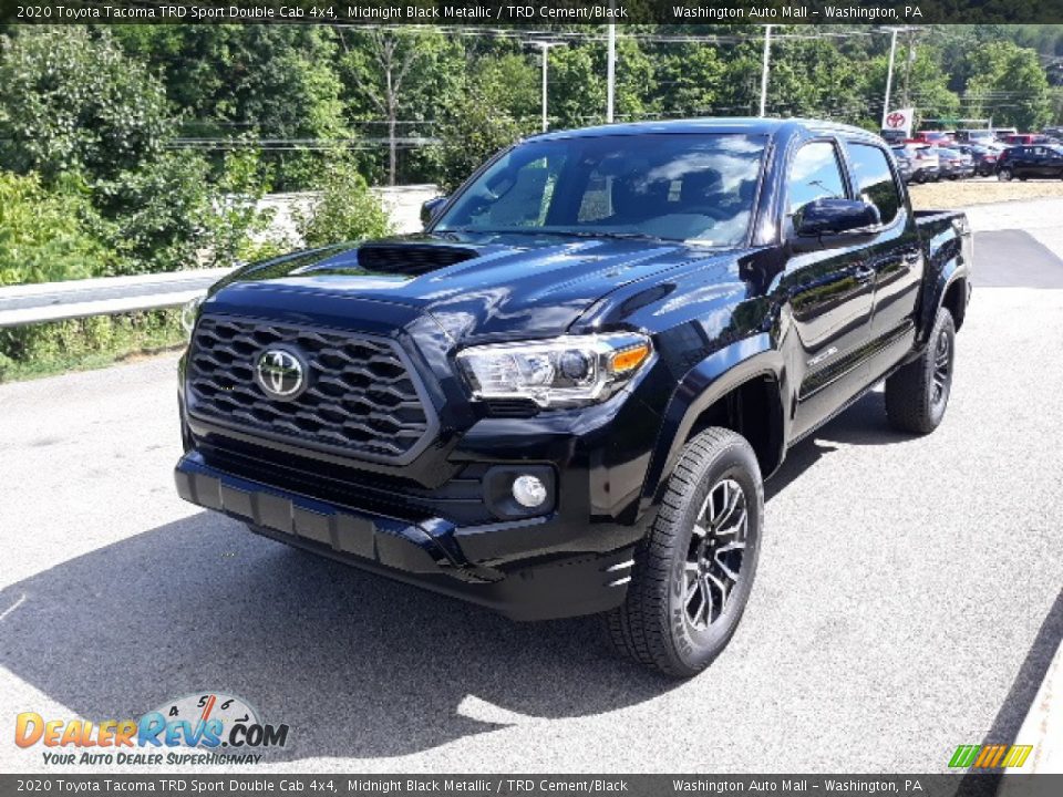 2020 Toyota Tacoma TRD Sport Double Cab 4x4 Midnight Black Metallic / TRD Cement/Black Photo #24