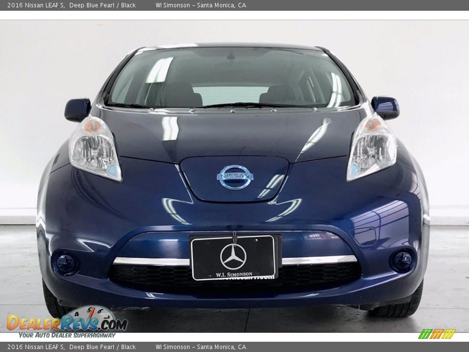 2016 Nissan LEAF S Deep Blue Pearl / Black Photo #2