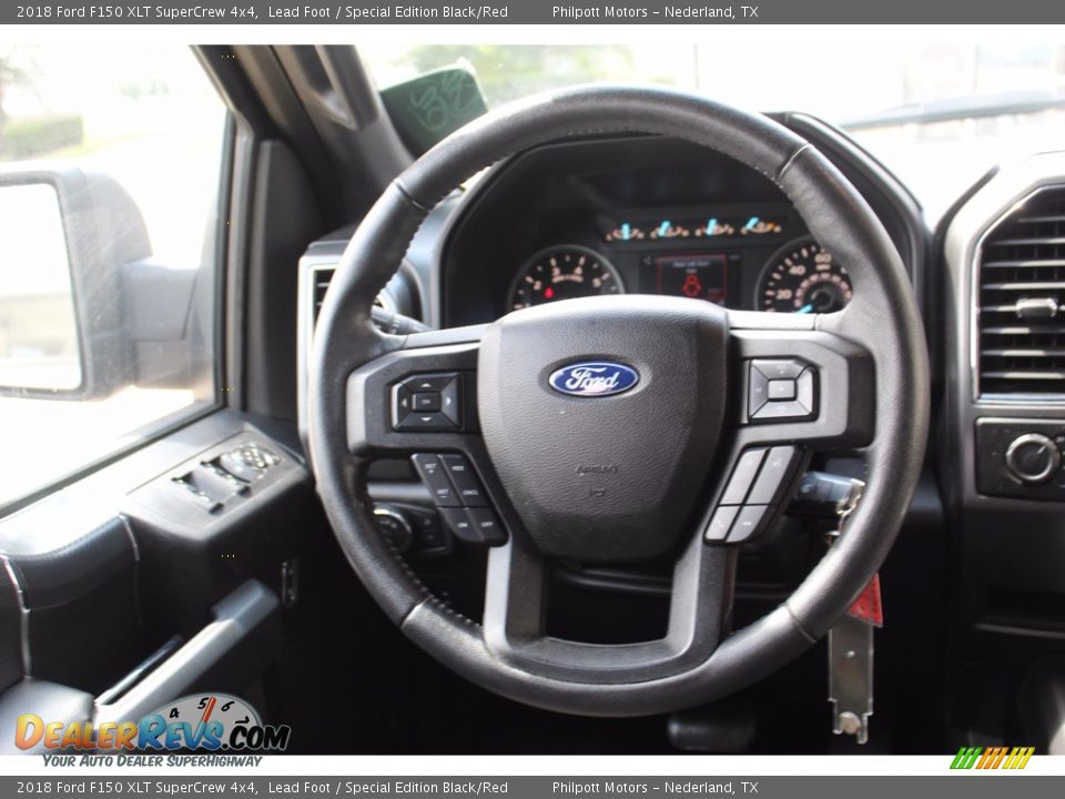 2018 Ford F150 XLT SuperCrew 4x4 Lead Foot / Special Edition Black/Red Photo #25