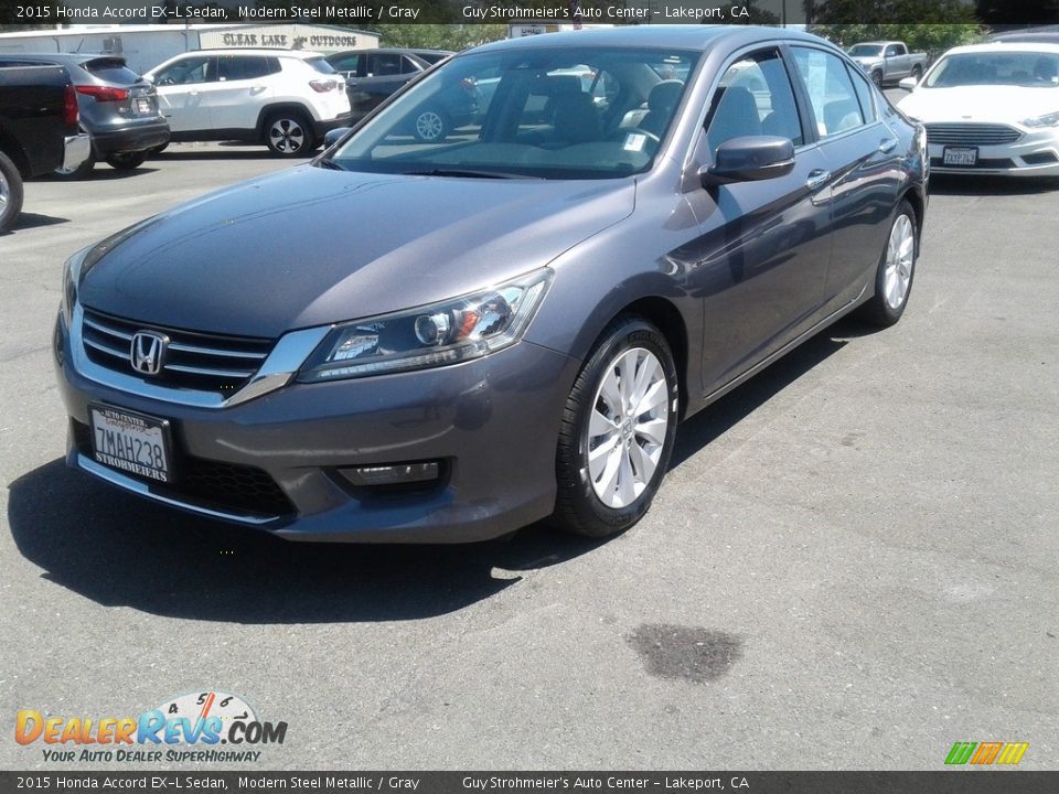 2015 Honda Accord EX-L Sedan Modern Steel Metallic / Gray Photo #2