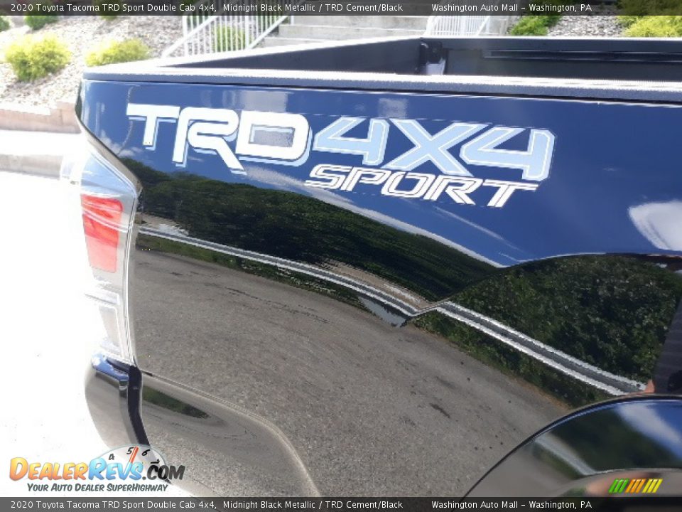 2020 Toyota Tacoma TRD Sport Double Cab 4x4 Midnight Black Metallic / TRD Cement/Black Photo #30