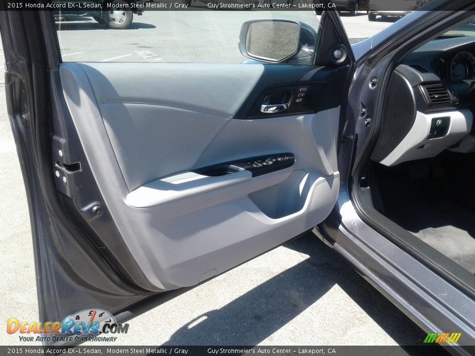 2015 Honda Accord EX-L Sedan Modern Steel Metallic / Gray Photo #9