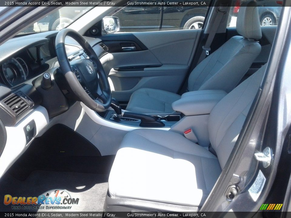 2015 Honda Accord EX-L Sedan Modern Steel Metallic / Gray Photo #10
