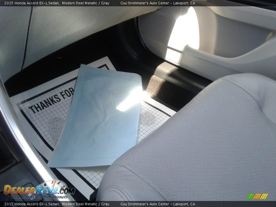 2015 Honda Accord EX-L Sedan Modern Steel Metallic / Gray Photo #13