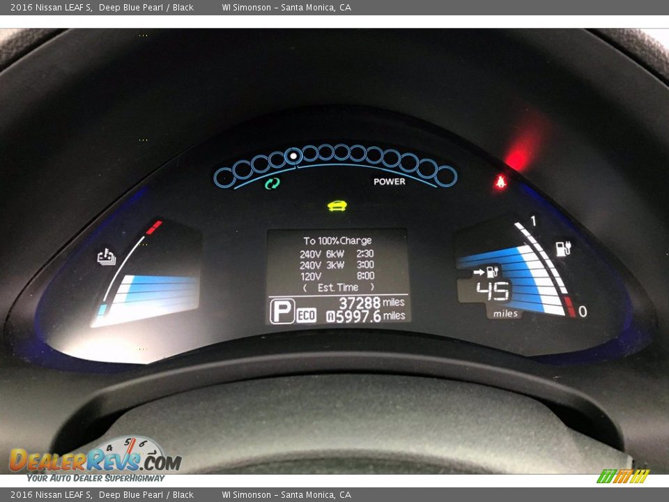 2016 Nissan LEAF S Gauges Photo #20