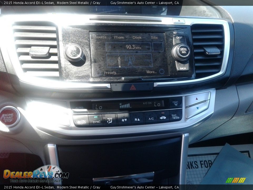 2015 Honda Accord EX-L Sedan Modern Steel Metallic / Gray Photo #16