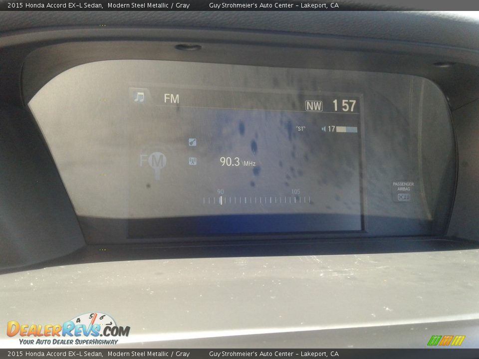 2015 Honda Accord EX-L Sedan Modern Steel Metallic / Gray Photo #17