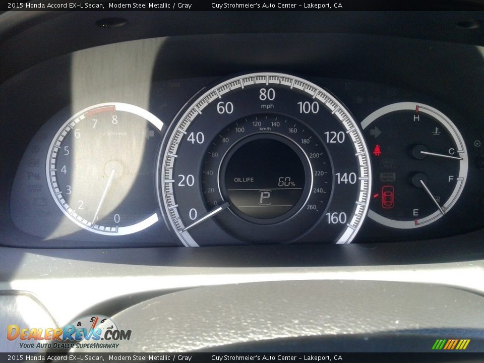 2015 Honda Accord EX-L Sedan Modern Steel Metallic / Gray Photo #18