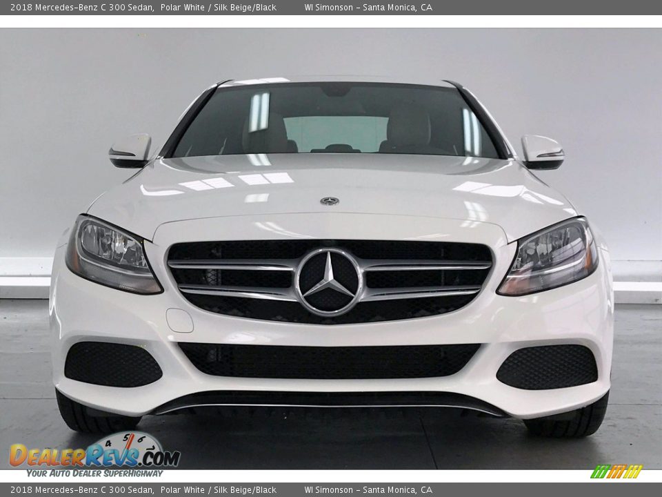 2018 Mercedes-Benz C 300 Sedan Polar White / Silk Beige/Black Photo #2