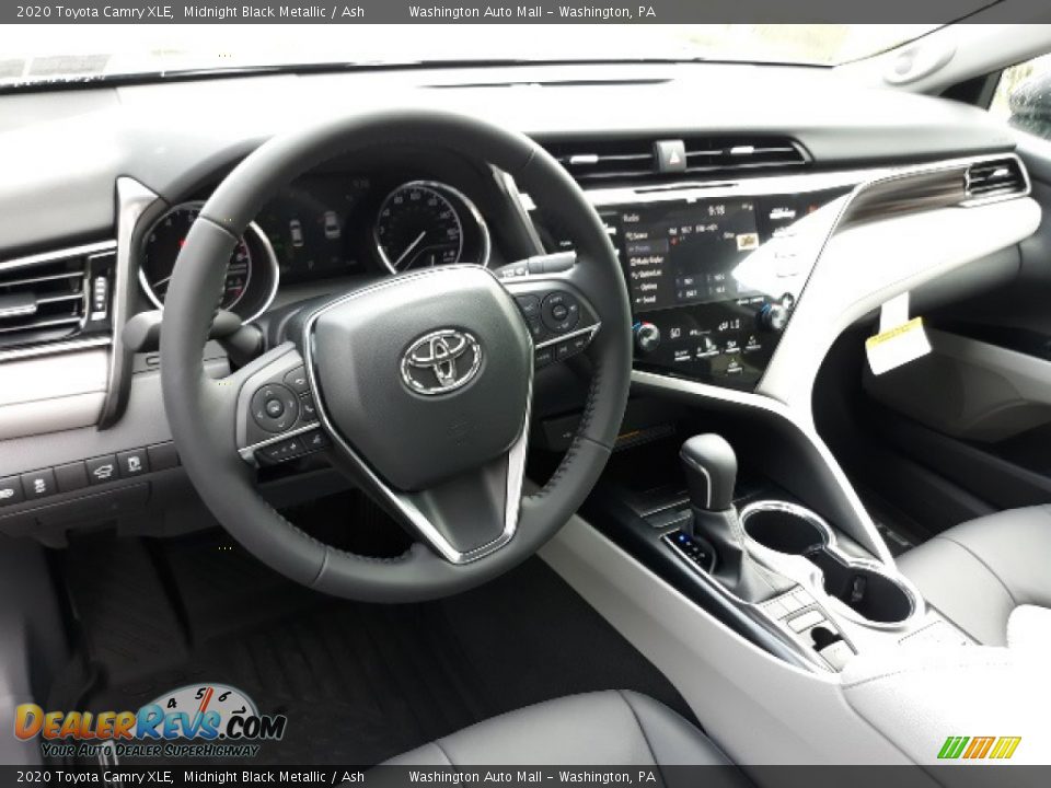 2020 Toyota Camry XLE Midnight Black Metallic / Ash Photo #3