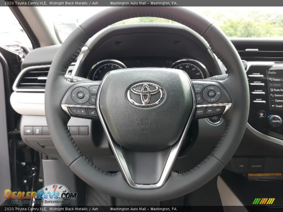 2020 Toyota Camry XLE Midnight Black Metallic / Ash Photo #4